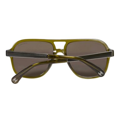 Chanel Brown Lenses Acetate & Lambskin Sunglasses