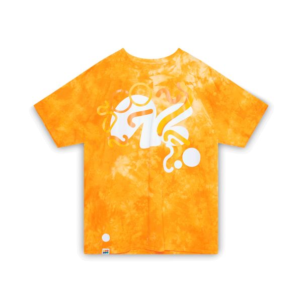 Abstract T-Shirt with Vinyl Overlay Yellow