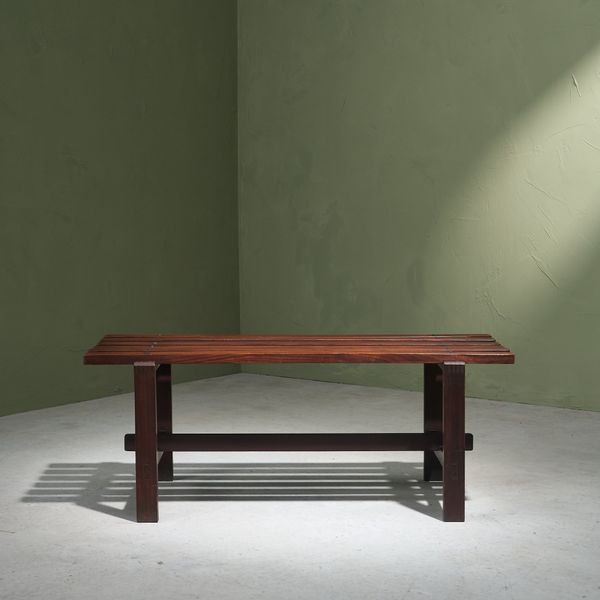 Bench or Sidetable in Solid Teak, Italy, late 1950s