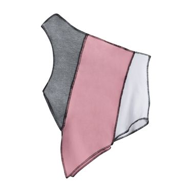 JJVintage Reworked One Shoulder Nike Top in White/Pink/Grey