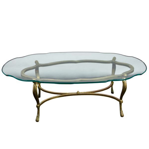 Vintage Glass Coffee Table 