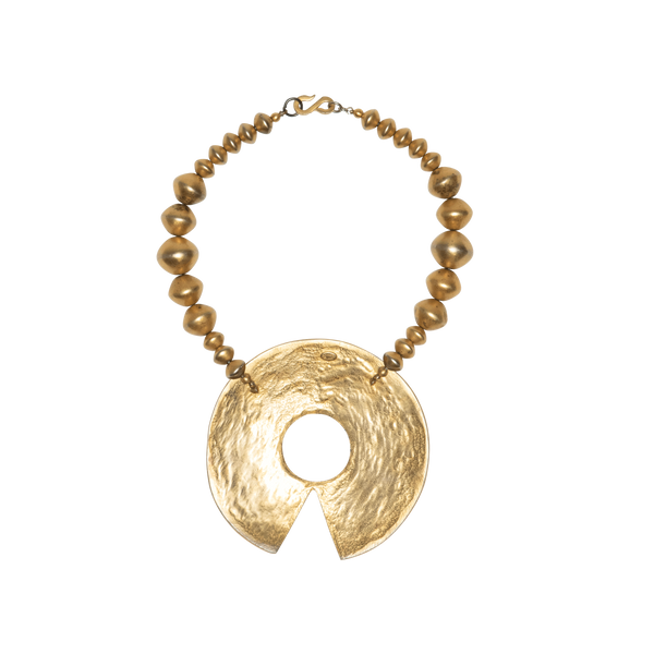 Kenneth Lane Gold Disc Pendant Necklace