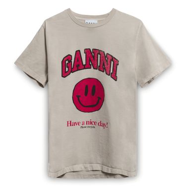 Ganni 'Have A Nice Day!" Cotton Jersey T-Shirt