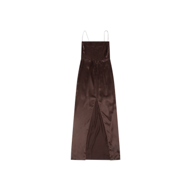 Reformation Brown Silk Maxi Dress