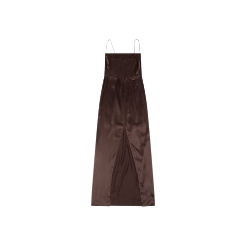 Reformation Brown Silk Maxi Dress
