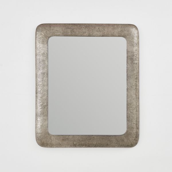 Bragalini Silver Repoussé Mirror, Italy, 1960s
