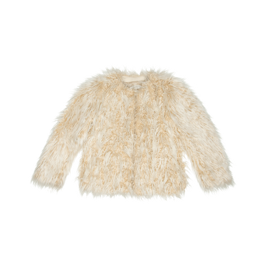 Dries Van Noten White Fur Coat