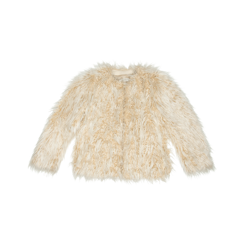 Dries Van Noten White Fur Coat