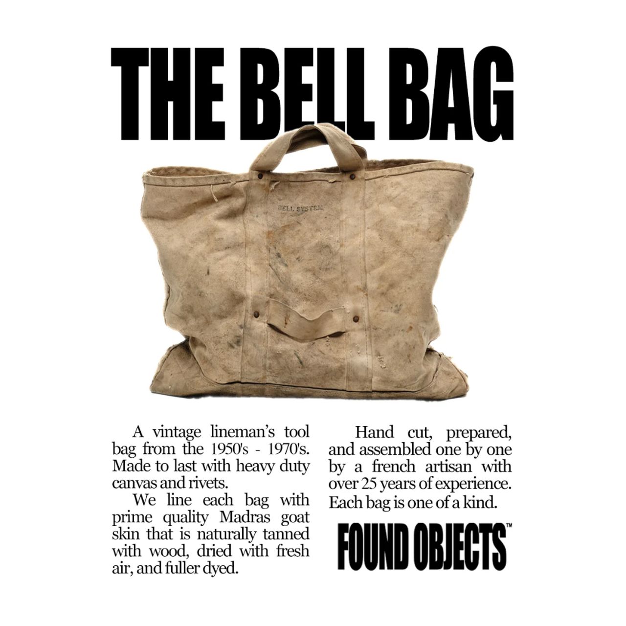 Vintage Bell Bag by Found Objects