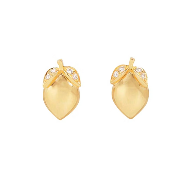 Sorellina 18k Yellow Gold Lemon Stud Earrings