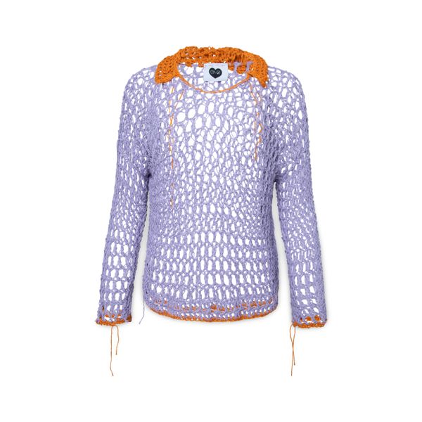 Collared Shirt- Lavender/Orange