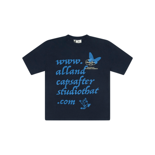 And After That x All Caps Studio Navy/Blue Phantom Thread Tee