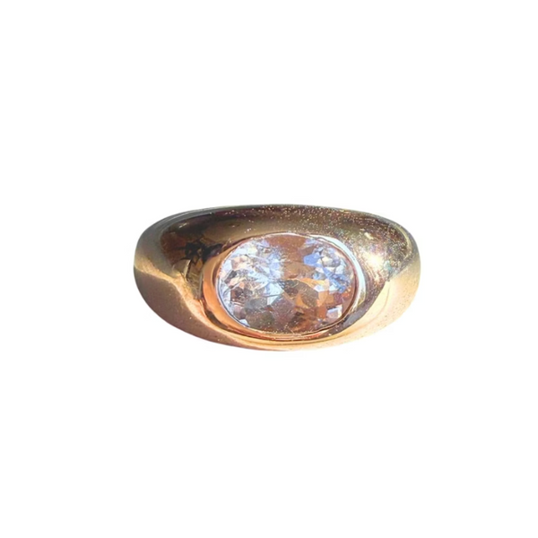 Jacquie Aiche 14k Rose Gold Medium Morganite Dome Ring