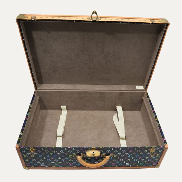 Louis Vuitton x Murakami Black Monogram Alzer 80 Trunk