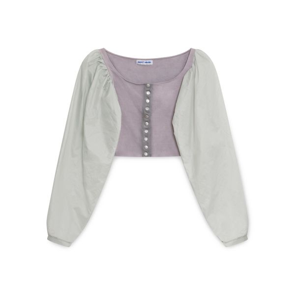 Merritt Meacham Grey Cropped Top