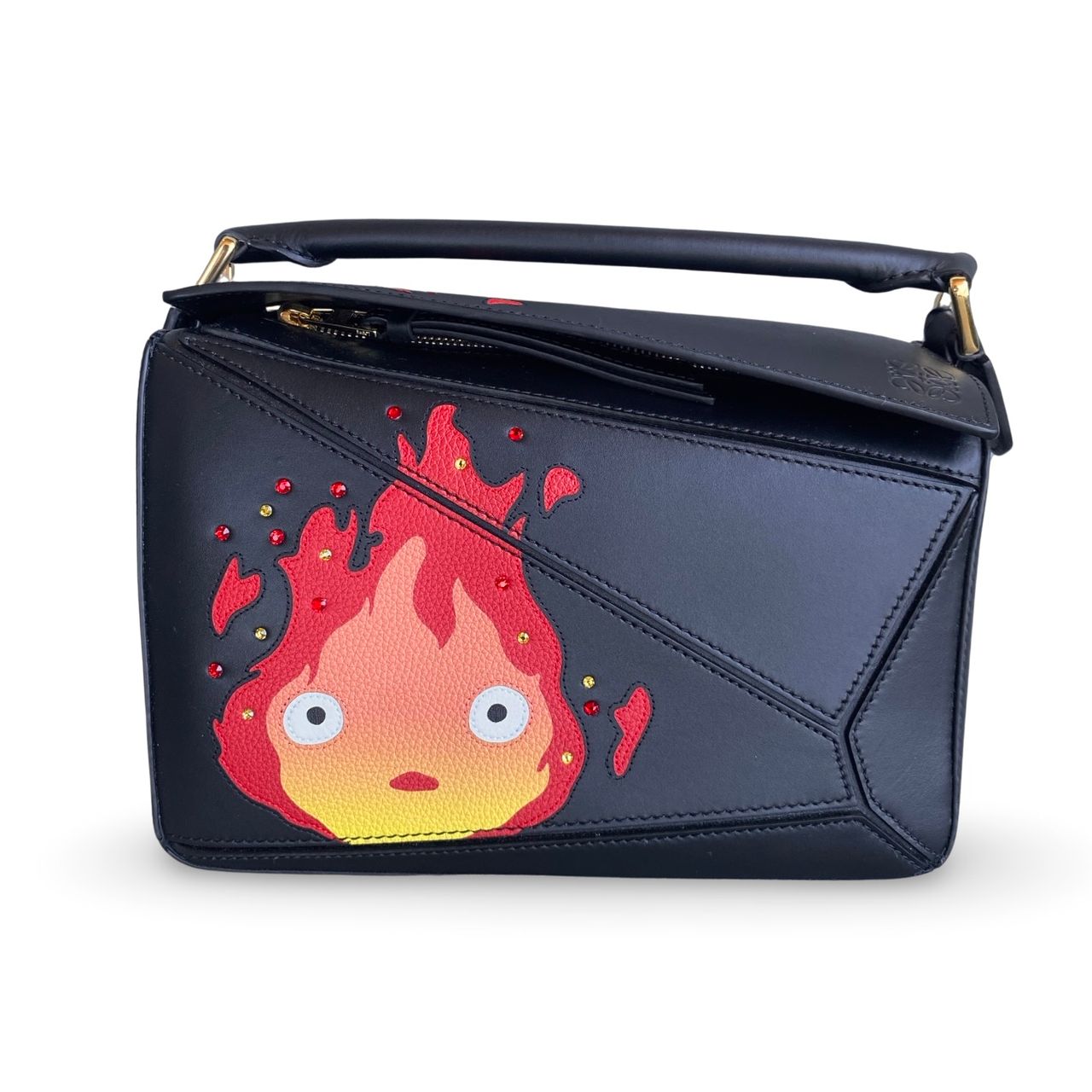 Loewe X Howls Moving Castle Small Calcifer Puzzle Bag by
