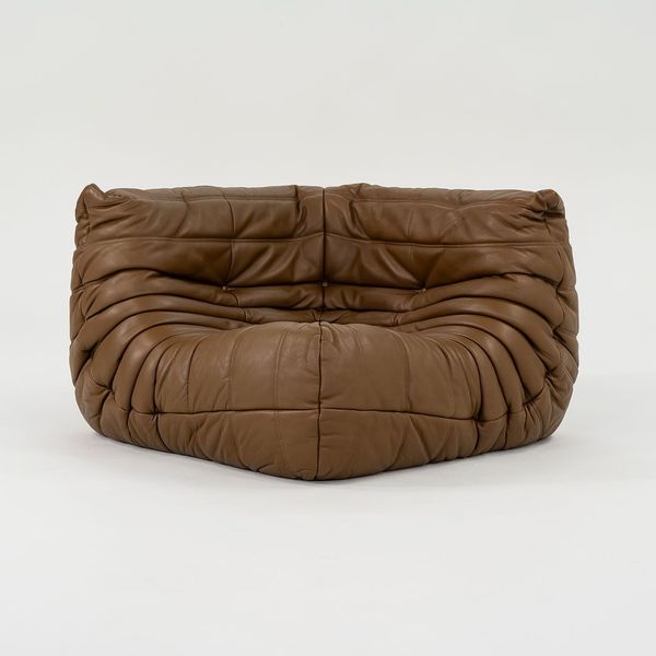 Togo Corner Seat in Kyoto Bronze Leather by Michel Ducaroy for Ligne Roset, 2023