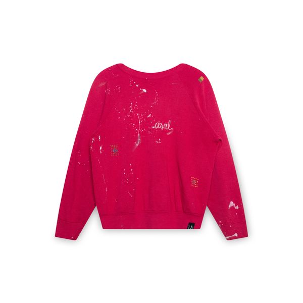 Chainstitch Sweater in Pink