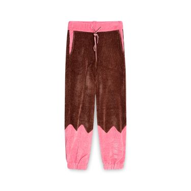 Velour Pink and Brown Track Pants