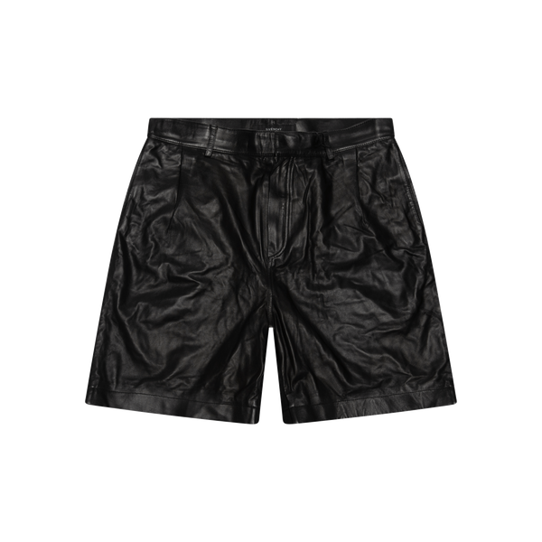 Givenchy Black Lambskin Shorts