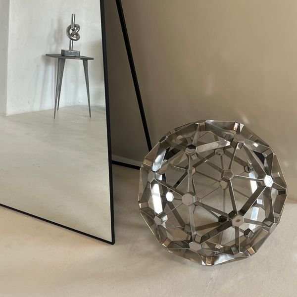 Polished Chrome Geodesic Sculpture