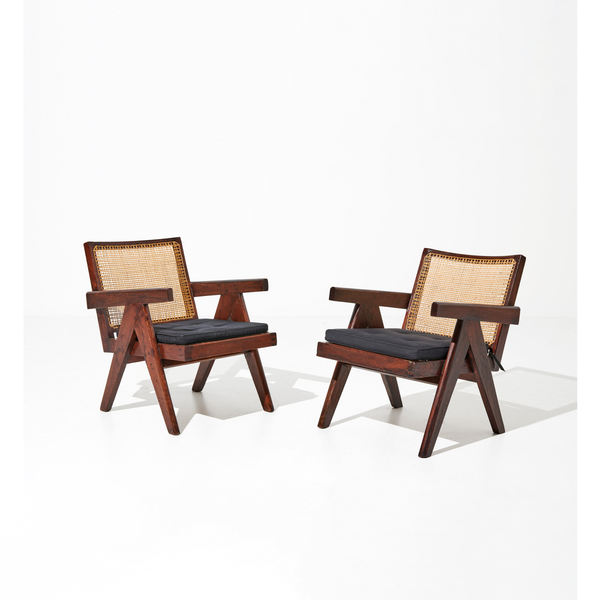 Pair of Easy Armchairs by Pierre Jeanneret, 1955