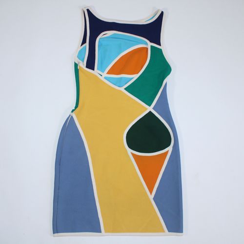 Herve Leger Colorblock Bodycon Dress From Spring 1998 Collection