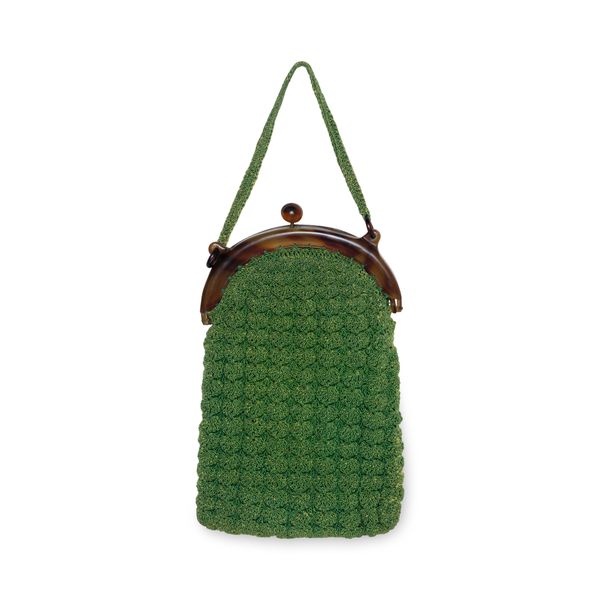 Green Woven Clutch