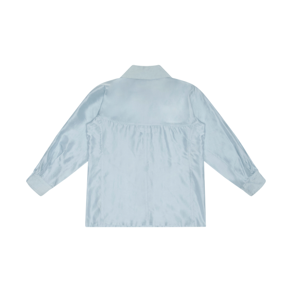 Jil Sander Blue Silk Button Up