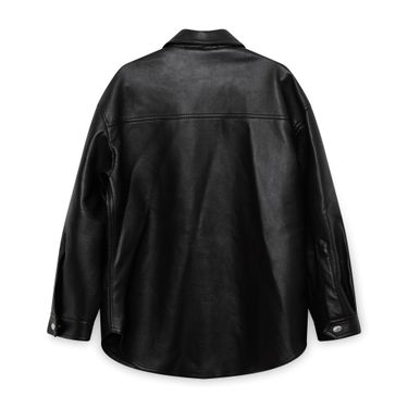 Nanushka Leather Oversized Shirt Jacket