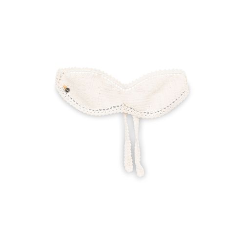 White Crochet Sleeveless Bikini Set