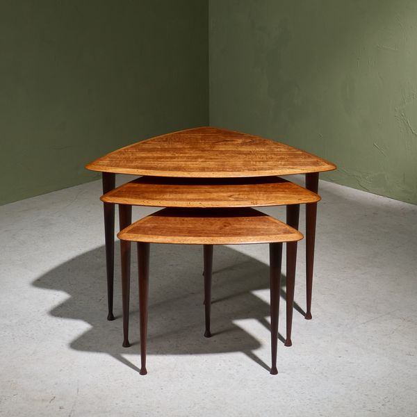 Nesting Tables in Teak and Oak by Poul Jensen, Scandinavian 1960s