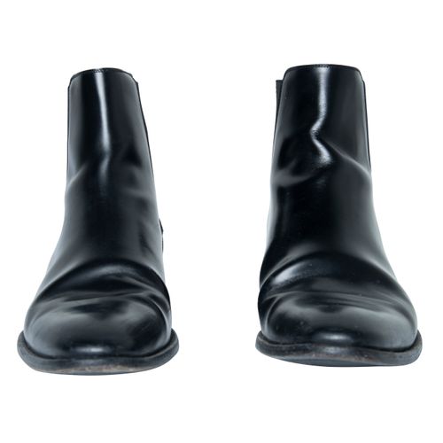 Saint Laurent Black Leather Chelsea Boots