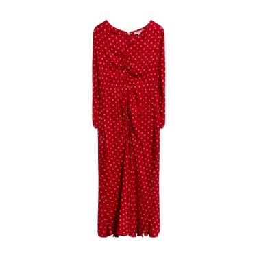 Rebecca Taylor Dot Jacquard Tea Dress in Red