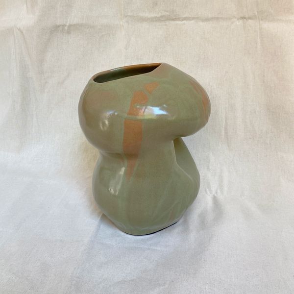 Amorphous No. 1 - Olive Green Stoneware Vase, 2024