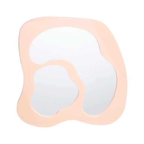 03 Curve Table Mirror in Peach