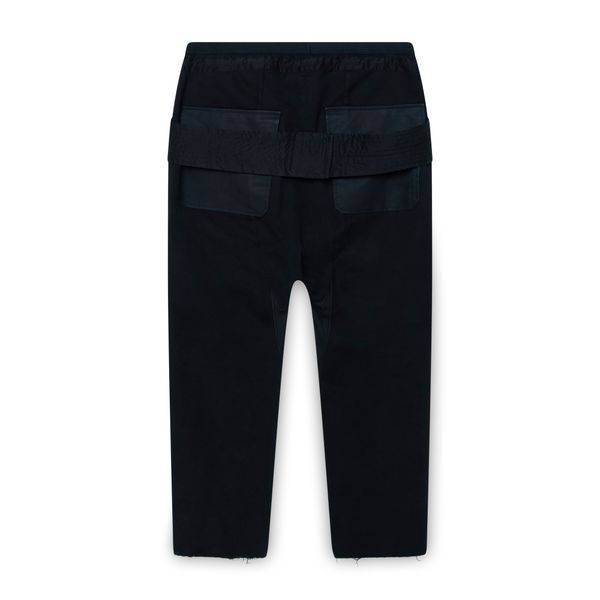 Rick Owens Black Drawstring Long Trousers