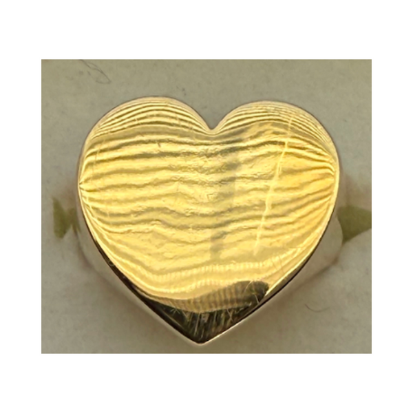Vintage 14k Yellow Gold Large Heart Signet Ring