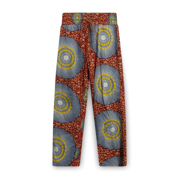 Harun Intl. Wax Fabric Pants in Mix Print