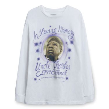 Ignored Prayers x IMNOTATOY Uncle Charles L/S T-Shirt in White
