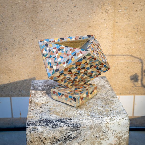 FRENCH MOSAIC TILE VESSEL, 1960s