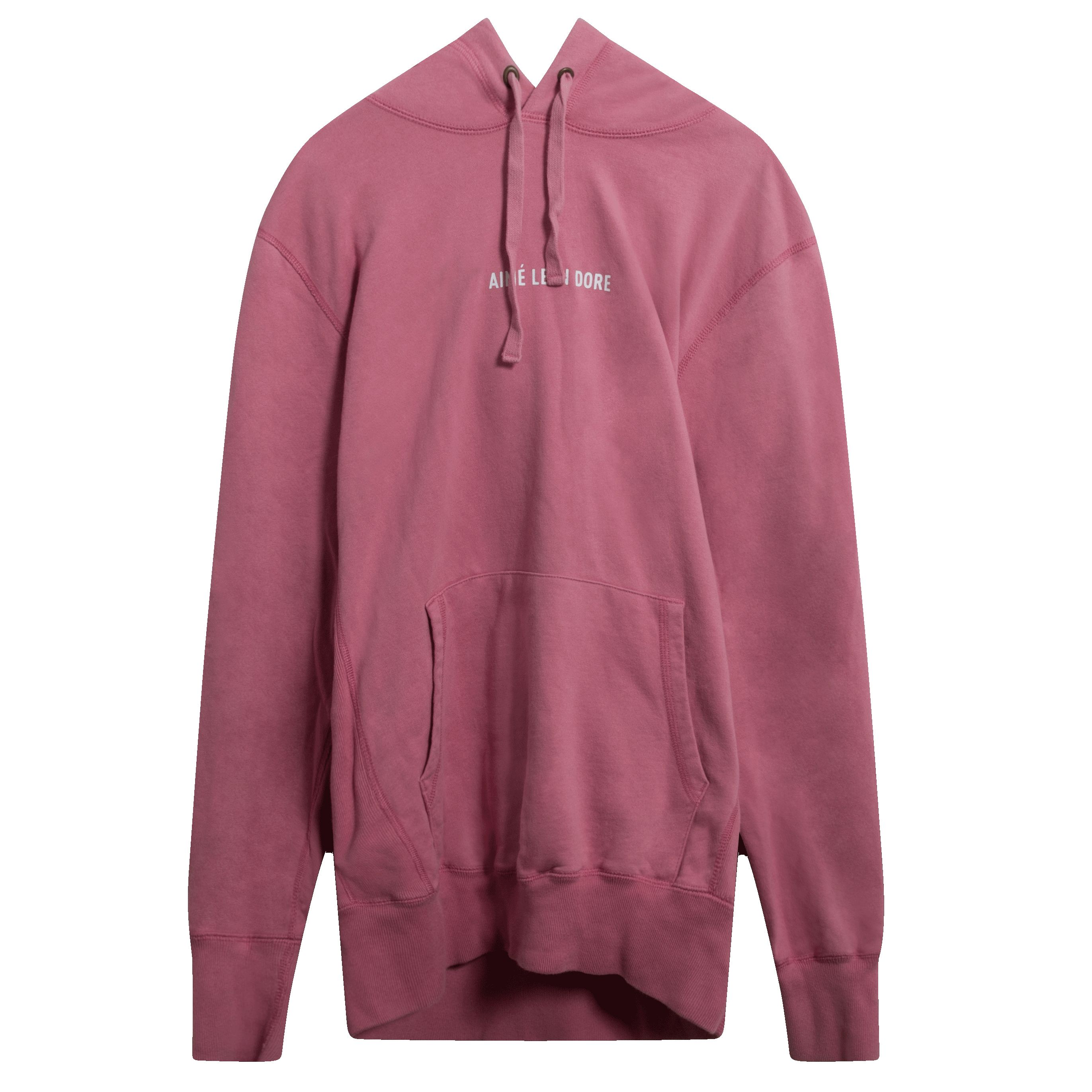 Aimé Leon Dore Logo Kanga Hoodie in Dusty Pink by Mike Tommasiello