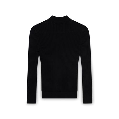 Courreges Black Mock Neck Sweater