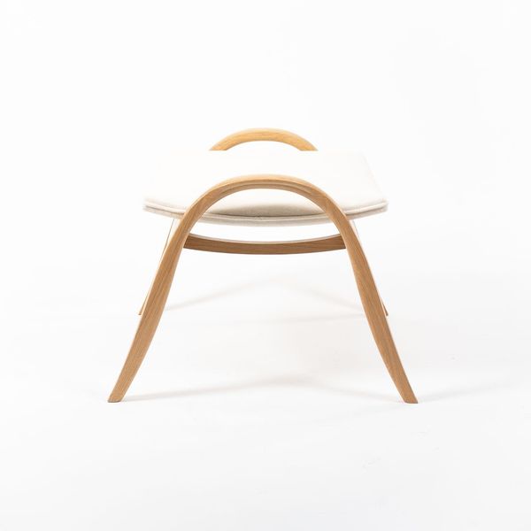 White Signature Footstool by Frits Henningsen for Carl Hansen, 2021