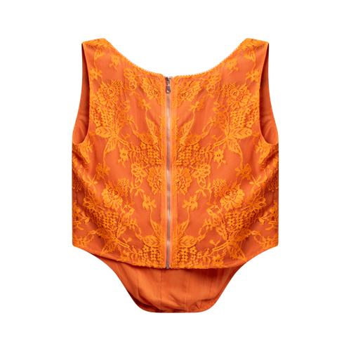 Miaou Orange Lace Corset