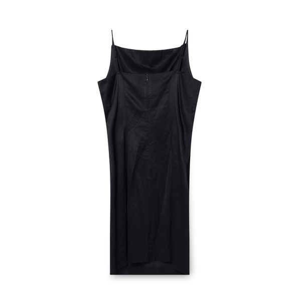 Ann Demeulemeester Bust Slit Black Slip Dress