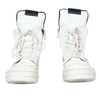 Rick Owens Geobasket Leather Zip High-Top Sneakers