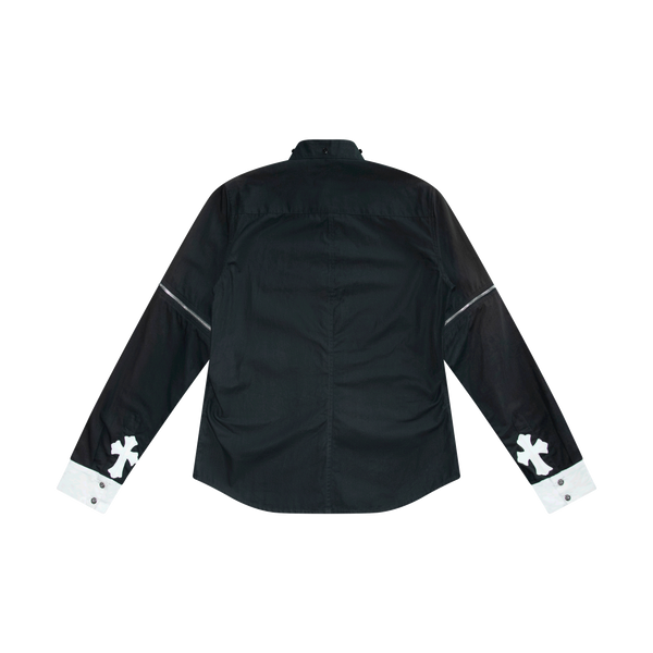 Chrome Hearts Zipper Detail Cross Patch Shirt