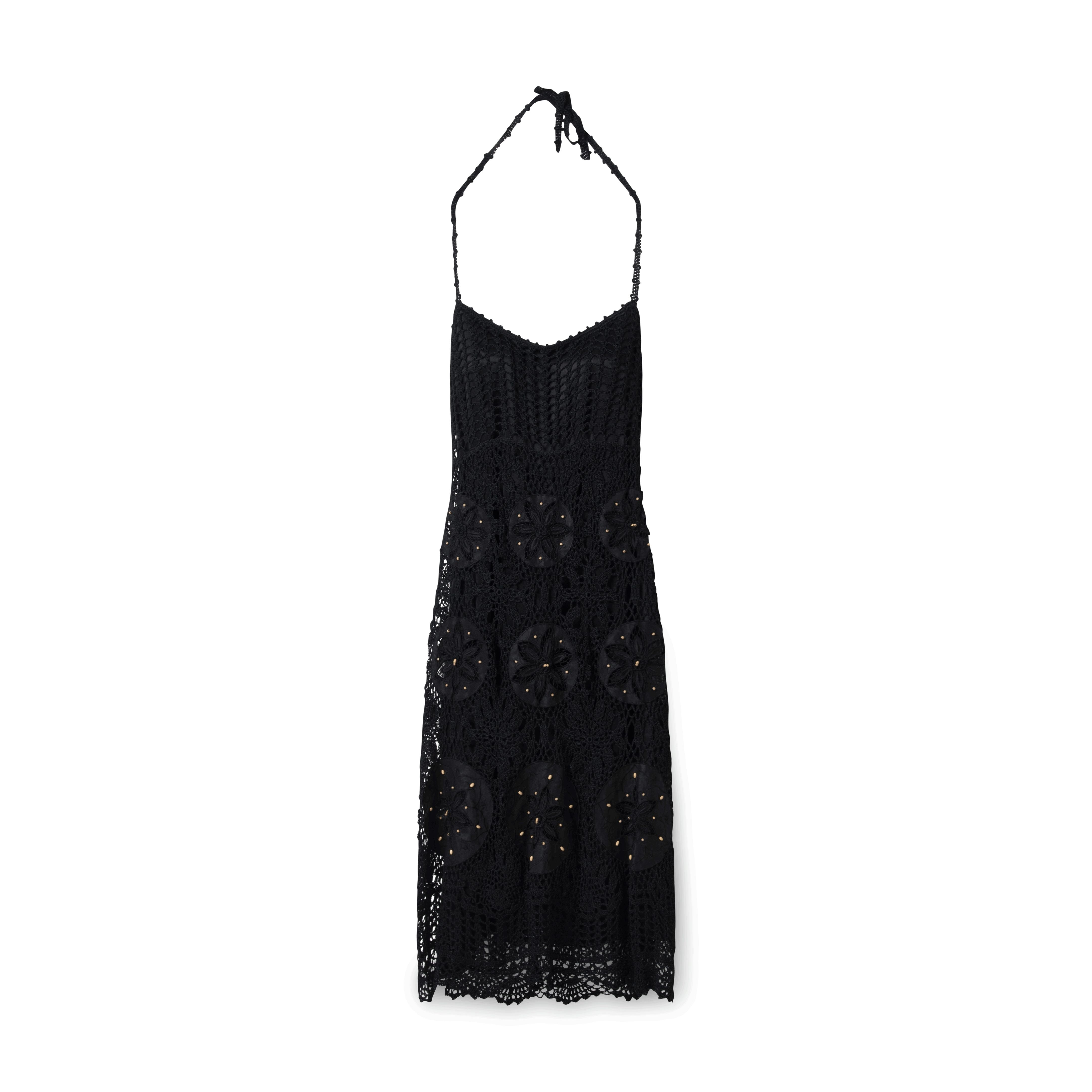 Sue Wong Crochet Halter Dress by Juneflower | Basic.Space