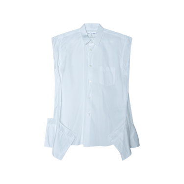 Comme des Garcons SHIRT White Sleeveless Shirt with Cuffs